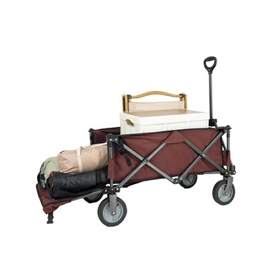 Vagon pliabil de plajă cu capacitate mare, care poate fi deschis